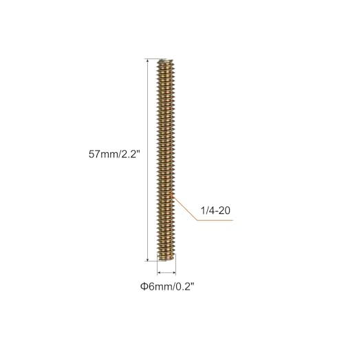 uxcell 12pcs Fully Threaded Rods 1/4x2-1/4 All Thread Studs Long Threaded Screw Carbon Steel for Furniture Garden Railing Mounting Assembly Fastening Frame Connection Colorful Zinc - size: 1/4x2-1/4"