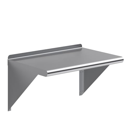 AmGood 24" Long X 16" Deep Stainless Steel Wall Shelf | NSF Certified | Appliance & Equipment Metal Shelving | Kitchen, Restaurant, Garage, Laundry, Utility Room - size: 24 in. x 16 in.