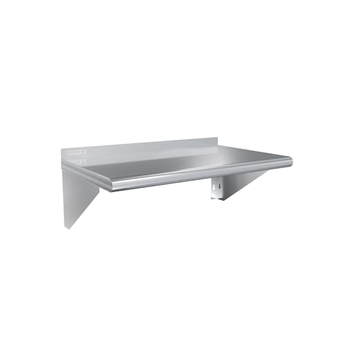 STABLEINK NSF Stainless Steel Wall Shelf 18x30 Inches, Commercial Kitchen - size: 18"x30"