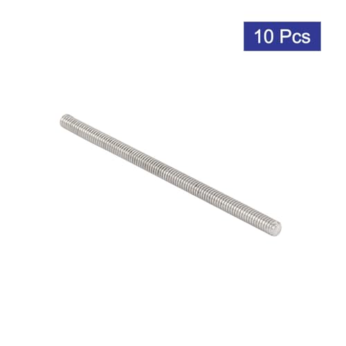 uxcell M4 x 80mm 304 Stainless Steel Fully Threaded Rod Bar Studs Hardware 10 Pcs - size: M4 x 80mm