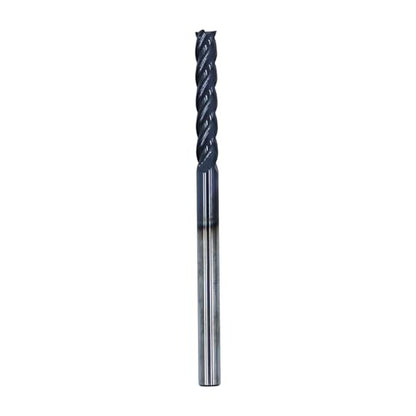 1/4in Solid Carbide Long End Mill, 4 Flute, 30 Degree Helix - size: 1/4in