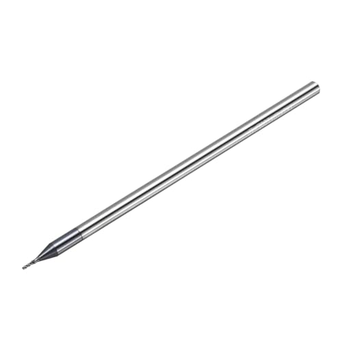 1mm Carbide End Mill, 3mm Cut L, 100mm L, 4mm Shank, Black - color: Black, size: 1mm Dia,3mm CL,100mm L,4mm Shank