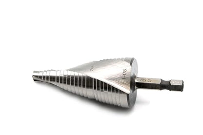TEMO M35 Cobalt Spiral Step Drill Unibit Bit 7/8"&1-1/8" 2 Size, 1/4" Shank - size: 7/8" - 1-1/8", style: Spiral