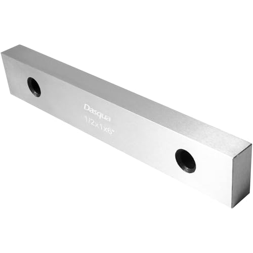 Dasqua 8 Pairs Precision Parallel Set, 1/2” Thick x 6” Long, Hardened Alloy Steel Machinist Parallels with Aluminum Case - size: 1/2" 8 pairs