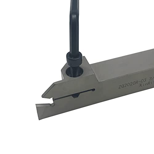 1/2" 3/8" 5/8" 3/4" Indexable Lathe Grooving Parting Holder with 10 Pieces GTN- SP200 SP300 Heavy Duty Nickel Plated ZQ Right -Hand Cut Off Tool Carbide Inserts… (3/4" ZQ2020R03 Holder + SP300) - color: 3/4" ZQ2020R03 Holder + SP300