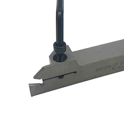 1/2" 3/8" 5/8" 3/4" Indexable Lathe Grooving Parting Holder with 10 Pieces GTN- SP200 SP300 Heavy Duty Nickel Plated ZQ Right -Hand Cut Off Tool Carbide Inserts… (3/4" ZQ2020R03 Holder + SP300) - color: 3/4" ZQ2020R03 Holder + SP300