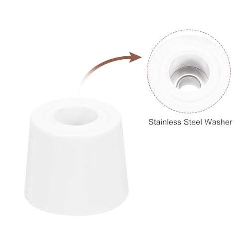 uxcell 8Pcs Rubber Bumper Feet, 0.59" H x0.75 W Round Pads with Stainless Steel Washer and Screws for Furniture, Appliances, Electronics - size: 0.59" H x0.75" W