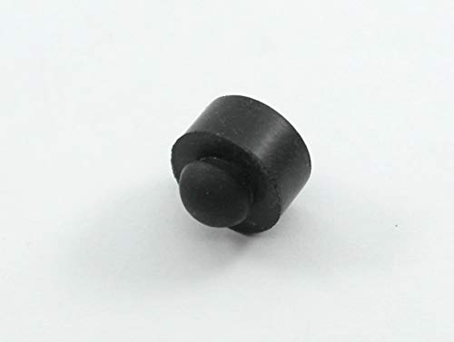 Push-In Rubber Bumper Tight-Grip Stem - Fits 1/4" Hole - Bumper is 1/2" Diameter 1/4" Height For Use in 1/16" Panel Thickness (4)