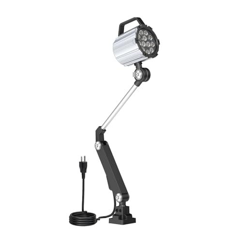 Cob Led Machine Light, 18W Swing arm Machine Work Light, 1800 Lumens Flexible Milling Work Lighting for Wood Lathe Drill Press, 110-220v (24v light) - size: 24v light