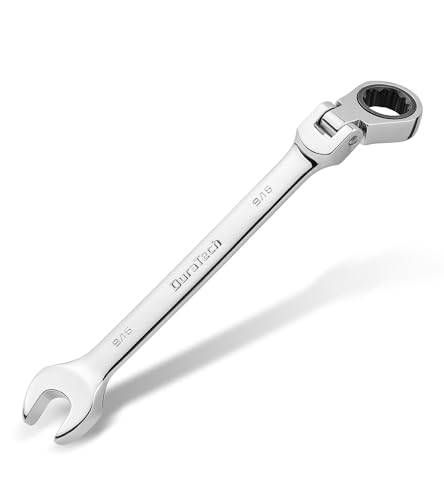 DURATECH 9/16" Flex-Head Ratcheting Combination Wrench - style: 9/16"