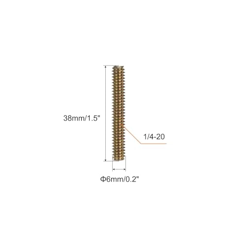 uxcell 8pcs Fully Threaded Rods 1/4x1-1/2 All Thread Studs Long Threaded Screw Carbon Steel for Furniture Garden Railing Mounting Assembly Fastening Frame Connection Colorful Zinc - size: 1/4x1-1/2"