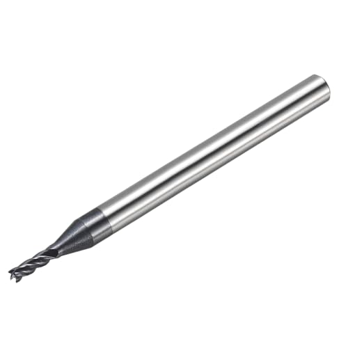 1.85mm Carbide End Mill, 5.55mm Cut L, 50mm L, 4mm Shank, Black - color: Black, size: 1.85mm Dia,5.55mm CL,50mm L,4mm Shank