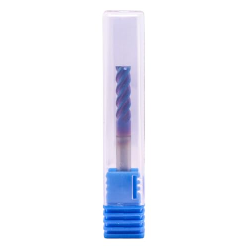 4 Flute Tungsten Carbide Square End Mill(5Pcs, 3/16"), TiAlsiN Nano Coated