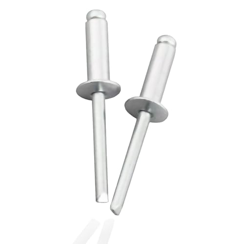 100 Pcs 5/32" x 1/2" Aluminum Pop Rivets, 4 x 12.7mm Blind Rivets, 4 x 12.7mm, Aluminum Grip and Steel Mandrel - size: 5/32" x 1/2"