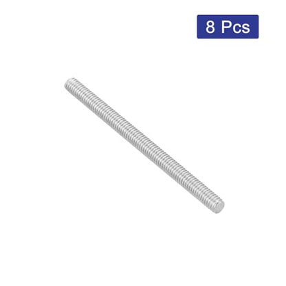uxcell 8Pcs Fully Threaded Rod, M3 x 40mm 304 Stainless Steel Right Hand Thread Bar Studs M3-0.5 Thread Pitch for Furniture Machinery Assembly - size: M3 x 40mm
