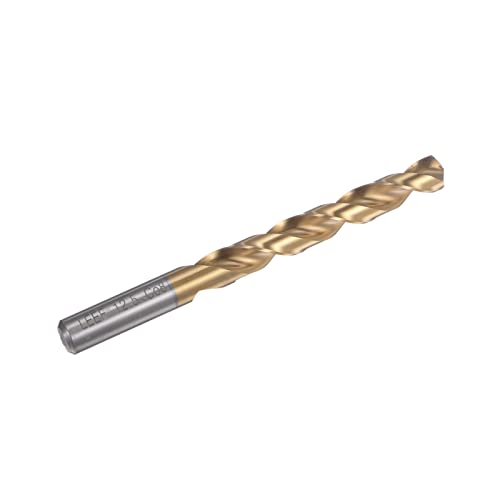 HARFINGTON Twist Drill Bit 12.5mm Titanium Coated (HSS-E) M42 High Speed Steel 8% Cobalt Straight Shank for Stainless Steel Aluminum Alloy Metal - size: 12.5mm