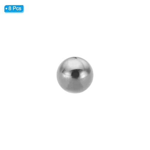PATIKIL M5x9mm Ball Nuts Knob, 8 Pcs Female Thread 304 Stainless Steel Round Blind Hole Screw Cap Cover for Lighting Machinery DIY Decoration, Silver - size: M5x9mm