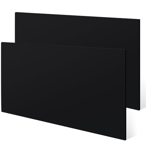 Sasylvia 2 Pcs HDPE Sheet, HDPE Plastic Sheet Flexible High Density Polyethylene Board Solid Plastic Block for DIY Projects for Machining Home(Black,1/2"x12"x16") - color: Black, size: 1/2"x12"x16"
