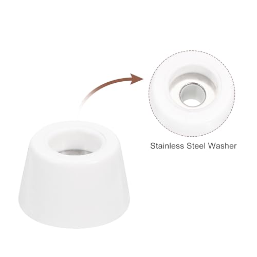 uxcell 8Pcs Rubber Bumper Feet, 0.35" H x0.55 W Round Pads with Stainless Steel Washer and Screws for Furniture, Appliances, Electronics - size: 0.35" H x0.55" W