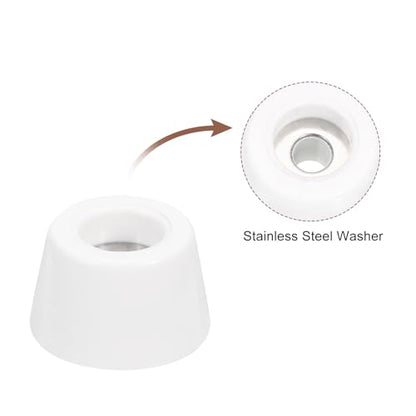 uxcell 8Pcs Rubber Bumper Feet, 0.35" H x0.55 W Round Pads with Stainless Steel Washer and Screws for Furniture, Appliances, Electronics - size: 0.35" H x0.55" W