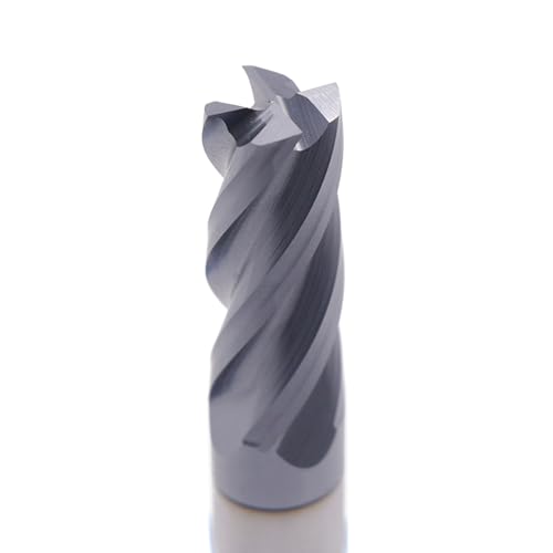 BestParts 5Pcs 3/8" 4 Flute Solid Carbide Square End Mills - AlTiN Coated - size: 3/8 in