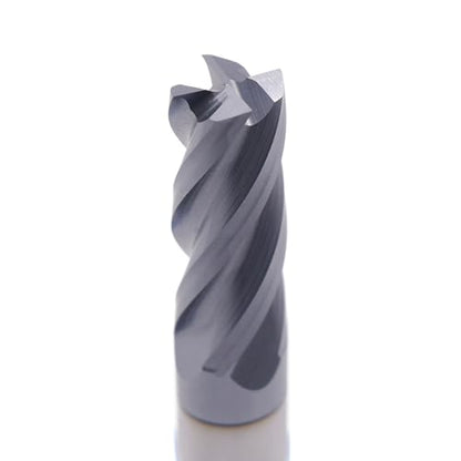 BestParts 5Pcs 3/8" 4 Flute Solid Carbide Square End Mills - AlTiN Coated - size: 3/8 in