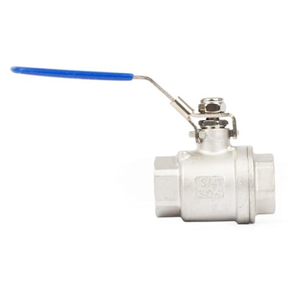 U.S. Solid 1" Lockable Ball Valve – 304 Stainless Steel, Full Port, 1000 WOG, Heavy Duty, Corrosion-Resistant, Female NPT for Water, Oil, Gas, Industrial & Home Use - size: 1 Inch