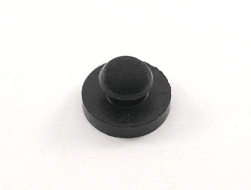 Fits 1/4" Hole - 9/16" Bumper Diameter - 1/8" Thick Material - Rubber Push-in Ridged Stem Bumper (4)