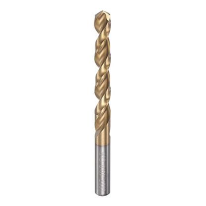 HARFINGTON Twist Drill Bit 10.6mm Titanium Coated (HSS-E) M42 High Speed Steel 8% Cobalt Straight Shank for Stainless Steel Aluminum Alloy Metal - size: 10.6mm