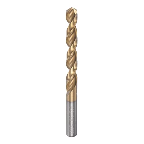 HARFINGTON Twist Drill Bit 10.6mm Titanium Coated (HSS-E) M42 High Speed Steel 8% Cobalt Straight Shank for Stainless Steel Aluminum Alloy Metal - size: 10.6mm