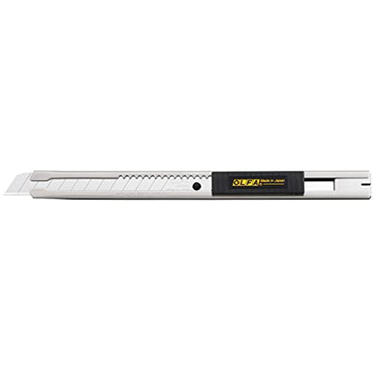 OLFA 9mm Stainless Steel Utility Knife (SVR-2) - Retractable, Ratchet Lock