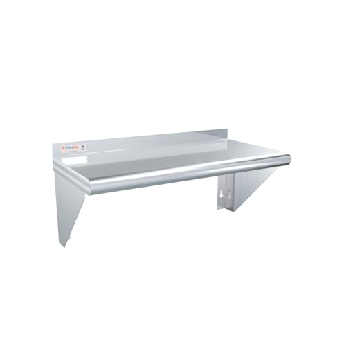 STABLEINK NSF Stainless Steel Wall Shelf 12x24 Inches, Commercial Kitchen - size: 12"x24"