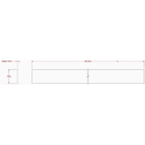 11314 Flat Aluminium Bar, 1/16 x 3/4 x 96"