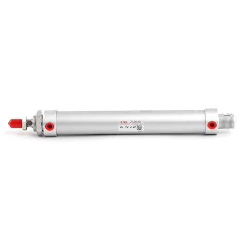 SNS Pneumatic 25mm Bore 150mm Stroke NPT1/8 Aluminum Alloy Mini Air Cylinder Double Action MAL25x150 - size: MAL25*150-NPT