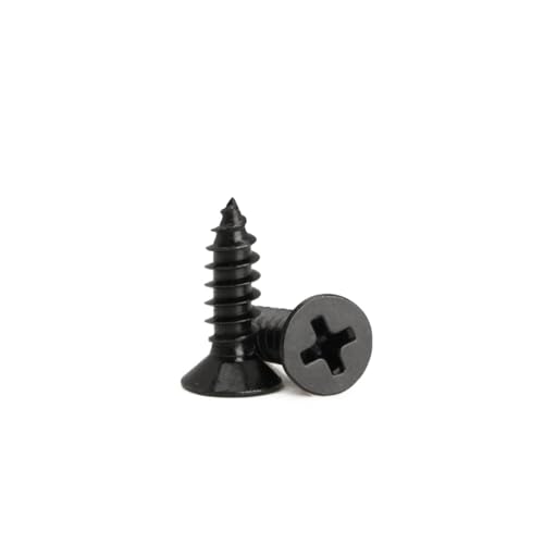 #4 x 3/8" Flat Head Self-Tapping Small Wood Screws, M3x10mm(100Pcs) - color: 100 PCS, size: #4x3/8''-100 PCS