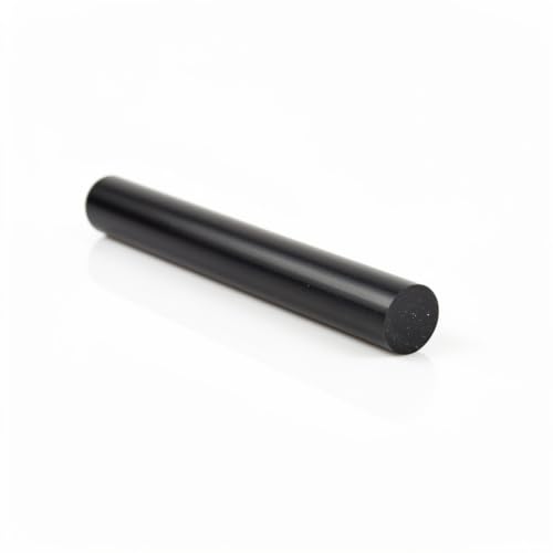 Plastic-Craft | Extruded Nylon Round Rod, Black, 1" OD x 12" L