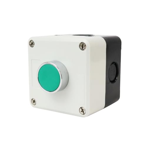 ATO Momentary Push Button Switch Station Box, 1 NO+1NC, ABS One Push Button Control Switch