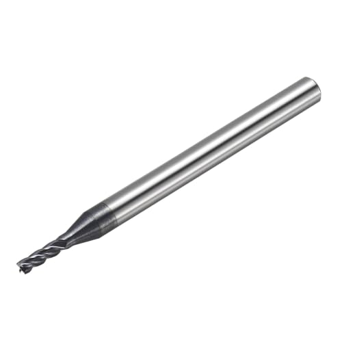 2mm Carbide End Mill, 6mm Cut L, 50mm L, 4mm Shank, Black - color: Black, size: 2mm Dia,6mm CL,50mm L,4mm Shank