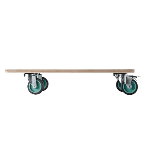 VEVOR Furniture Dolly, 551 lbs Load Capacity, Furniture Moving Dollies with 4 TPR Silent Wheels, Rectangle Multifunctional Flat Dolly for Piano Furniture Couch Washing Machine Fridge, 2 Pack, Black - size: 22.6 x 11.4 x 4.6 in
