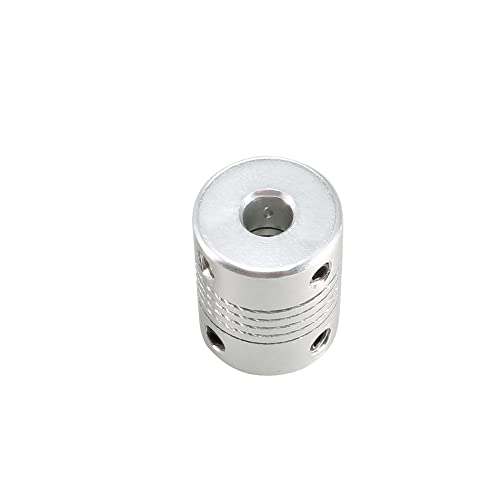 uxcell 6.35mm to 8mm Aluminum Alloy Shaft Coupling L25xD19 Silver 5pcs