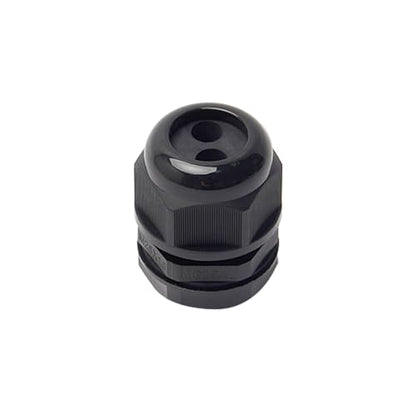 Fielect M25 Cable Gland 2 Holes Waterproof IP68 Nylon Joint Adjustable Locknut for 2.5-6mm Dia Wire 1Pcs - color: 2 15mm 25mm 2.5-6