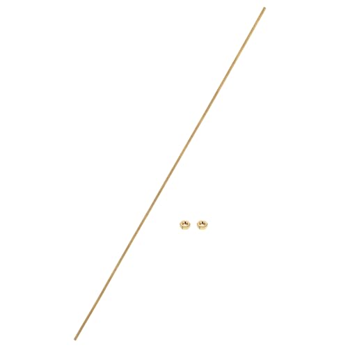 uxcell Brass Fully Threaded Rod, M2x0.4mm Pitch Right Hand Threads Studs with Solid Brass Hex Nuts, 250mm/10 Long Threaded Screw Rods Fasteners for Anchors Bolts Hangers Clamps - size: M2x0.4mmmm250mm