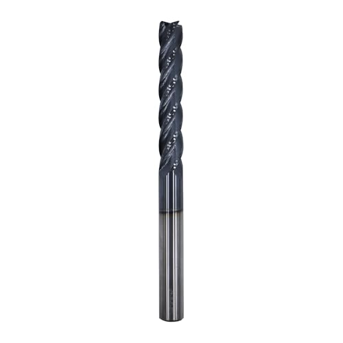 1/2in Solid Carbide Long End Mill, 4 Flutes, 30 Degree Helix - size: 1/2in