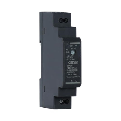 Ultra Slim Step-Shape 1SU DIN Rail Power Supply, 5V 2.4A 12W GPHDR-15-5 for Industrial Automation, Communication Base Stations, Data Centers and Medical Equipment - size: 12W-5VDC-2.4A