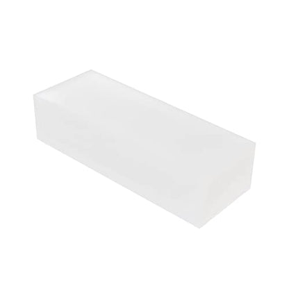 2" x 8" x 3" HDPE Block White PE Polyethylene Rectangular Solid - size: 2"x8"x3", style: white