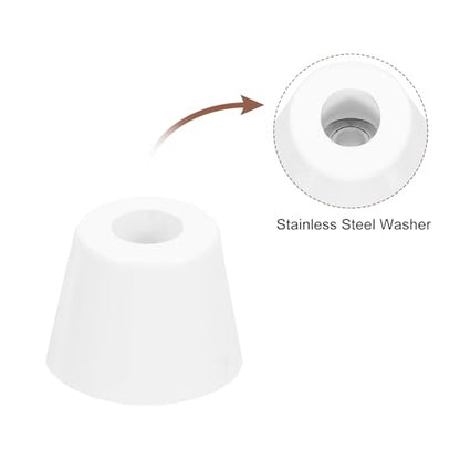 uxcell 8Pcs Rubber Bumper Feet, 0.55" H x0.67 W Round Pads with Stainless Steel Washer and Screws for Furniture, Appliances, Electronics - size: 0.55" H x0.67" W