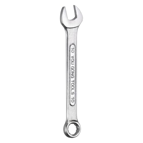 HARFINGTON Metric Combination Wrench, 10mm Open End & 15-Degree Offset - size: 10mm