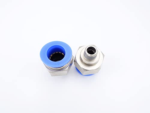 Push to Connect Fitting 1/2" Tube OD x 1/8" MNPT, Male Straight - size: 1/8" MNPT - 1/2" OD