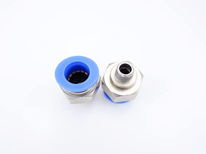 Push to Connect Fitting 1/2" Tube OD x 1/8" MNPT, Male Straight - size: 1/8" MNPT - 1/2" OD