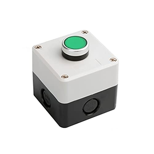 ATO Momentary Push Button Switch Station Box, 1 NO+1NC, ABS One Push Button Control Switch